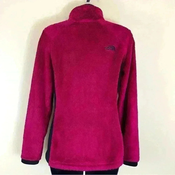 The North Face Women’s Magenta Fleece Full Zip Fuzzy Crop Neck Jacket Size M - Picture 9 of 14